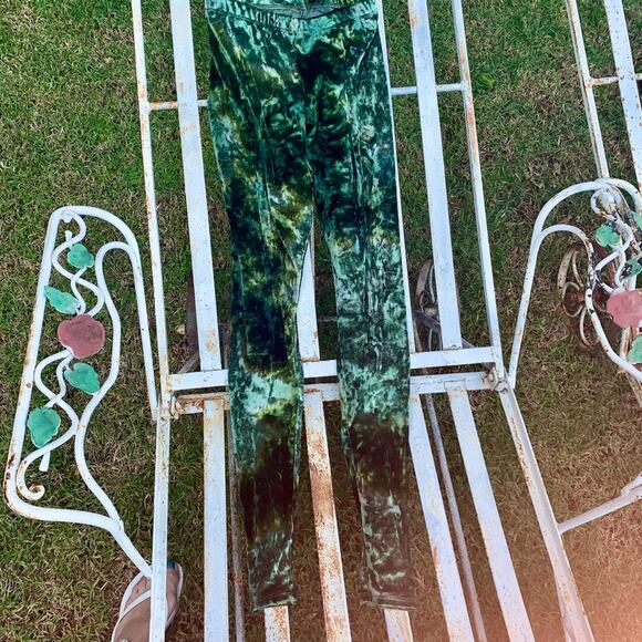 BRAND NEW TIE DYE VELVET LEGGINGS s - Picture 4 of 10